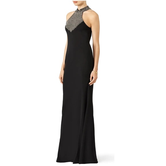 PARKER • Black Kyler Gown Prom Bridal Dress Christmas Cocktail Holiday - Picture 4 of 5